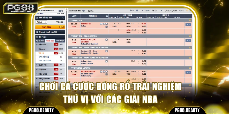 Chơi cá cược bóng rổ trải nghiệm thú vị với các giải NBA
