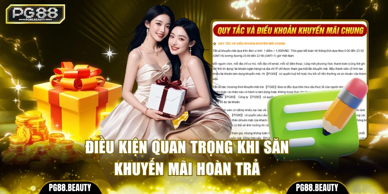 Điều kiện quan trọng khi săn khuyến mãi hoàn trả