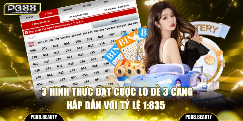 Tìm hiểu về 3 hình thức đặt cược hấp dẫn với tỷ lệ 1:835